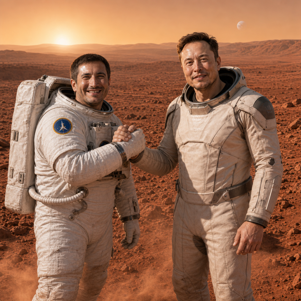 Handshake on Mars